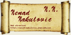 Nenad Nakulović vizit kartica